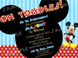 2nd Birthday Invitation Wording Mickey Mouse Printable Mickey Mouse Birthday Invitation 4×6 by