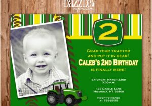 2nd Birthday Invitations Boy Templates Free Printable Boys Tractor Birthday Invitation John Deere