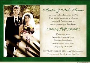 30 Wedding Anniversary Invitations Refined Green Wedding Anniversary Invitation 30th Love