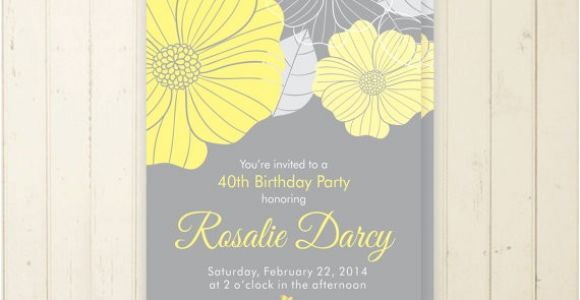 30th Birthday Brunch Invitations 30th Birthday Invitation Floral 40th Birthday 50th