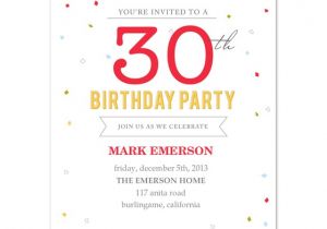 30th Birthday Invitation Templates Free Download 30th Birthday Invitations Free Template Free