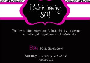 30th Birthday Invites Free Hot Pink Damask 30th Birthday Printable Birthday Invitation