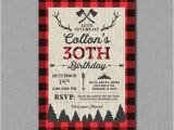 30th Birthday Party Invitations for Him 30th Birthday Invitations for Him Buffalo Plaid Jacob Ap02