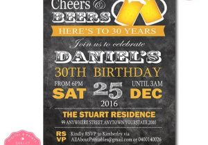 30th Birthday Party Invitations for Him 40th Birthday Invitation for Men 30th Birthday Invitation