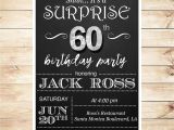 30th Birthday Party Invitations for Him 60th Birthday Surprise Party Invitations by Diypartyinvitation