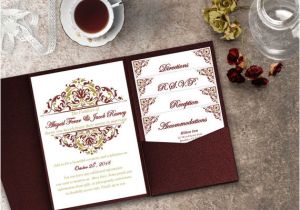 4.5 X 6.5 Wedding Invitation Template Gold and Maroon Wedding Invitation Template Kit Invitation
