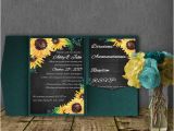 4.5 X 6.5 Wedding Invitation Template Sunflower Wedding Invitation Template Pocketfold Invitation