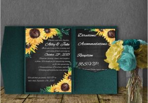4.5 X 6.5 Wedding Invitation Template Sunflower Wedding Invitation Template Pocketfold Invitation