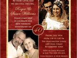 40 Wedding Anniversary Invitations 40 Years Of Smiles Photo Invitation Wedding Anniversary