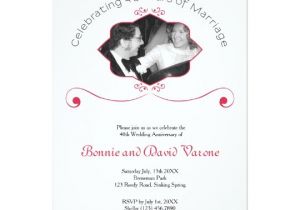 40 Wedding Anniversary Invitations 40th Wedding Anniversary Invitation Zazzle