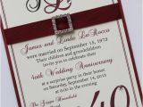 40 Wedding Anniversary Invitations Ruby 40th Wedding Anniversary Invitation