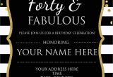 40 Year Birthday Invitation Template forty Fabulous 40th Birthday Invitation Template Psd