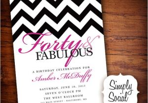 40th Bday Party Invites Items Similar to 40th Birthday Party Invitation with