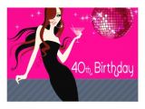 40th Birthday Cocktail Party Invitations Divalicious Cocktails 40th Birthday Party 5×7 Paper