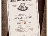 40th Birthday Dinner Invite Wording Aged to Perfection Dinner Party Letterpress Invitations