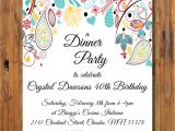 40th Birthday Dinner Invite Wording Elegant Paisley Dinner Invitation 16th 21st 30th 40th