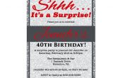 40th Birthday Dinner Invite Wording Red 30th 40th 50th Birthday Invitation Silver by