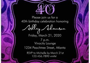 40th Birthday Invite Wording for Her Brilliant Emblem 40th Birthday Party Invitations Paperstyle