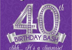 40th Birthday Invite Wording for Her Surprise 40th Birthday Party Invitation Wording