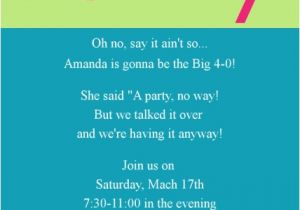 40th Birthday Party Invitation Wording Invitations for 40th Birthday Quotes Quotesgram