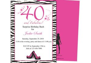 40th Birthday Party Invitations Templates Free Invitation Templates 40th Birthday Party