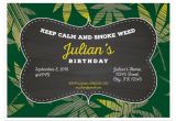 420 Party Invitations Marijuana Badge Birthday Party Invitations – Paper Blast