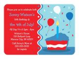 4th Of July Birthday Party Invites 4th Of July Birthday Party Invitations Zazzle