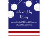 4th Of July Birthday Party Invites 4th Of July Party Lanterns Invitation