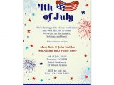 4th Of July Party Invite 4th Of July Bbq Picnic Invitation Party Zazzle