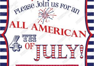 4th Of July Party Invite 4th Of July Party Invitation the Holidays Pinterest