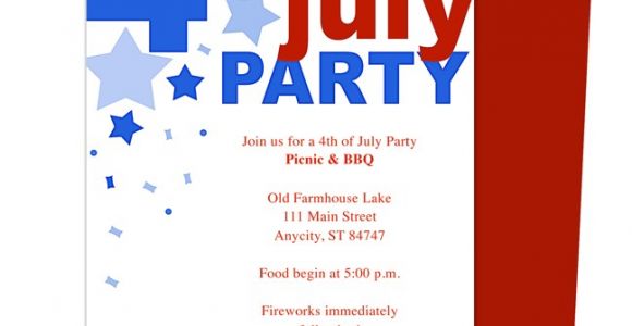 4th Of July Party Invite Template 6 Best Of 4th July Invitations Templates