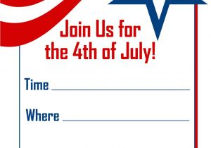 4th Of July Party Invite Template Fourth July Invitations Template