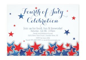 4th Of July Party Invite Template Patriotic Stars 4th Of July Party Invitation