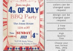 4th Of July Party Invite Template Printable Rustic 4th Of July Party Invitation Templates
