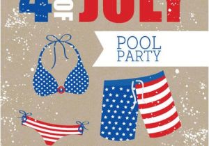 4th Of July Pool Party Invite 4th July Summer Pool Party Invitation
