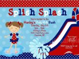4th Of July Pool Party Invite July 4th Pool Party Birthday Invitation