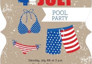 4th Of July Pool Party Invite Kraft 4th July Pool Party Invitation
