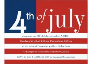 4th Of July Pool Party Invite Us Flag Fourth Of July Party Invitation