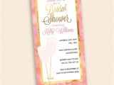 4×8 Wedding Invitations Pink Champagne Pink and Gold Bridal Shower Invitation 4×8