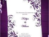 5.5 X 8.5 Wedding Invitation Template Catholic Church Wedding Program Kaitlyn Purple Wedding
