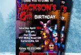 5 Nights at Freddy S Birthday Invitations Five Nights at Freddy S Invitation 5 Nights at by