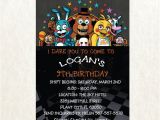 5 Nights at Freddy S Birthday Invitations Five Nights at Freddy S Invitation Five Nights by