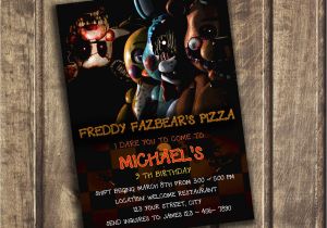 5 Nights at Freddy S Birthday Invitations Five Nights at Freddy S Invitation Five Nights by