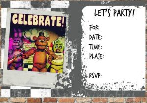 5 Nights at Freddy S Birthday Invitations Five Nights at Freddy S Invitations and by