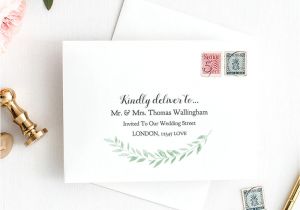 5 X 7 Wedding Invitation Template Free Printable Wedding Envelope Template 5×7 Front Back Design