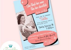50 S Bridal Shower Invitations Items Similar to 50 39 S Stepford Wives Housewife Bridal