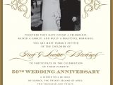 50 Wedding Anniversary Invitations Wording Golden 50th Anniversary Party Invitation