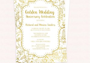 50 Wedding Anniversary Invitations Wording Golden Wedding Anniversary Invitation Template Wedding