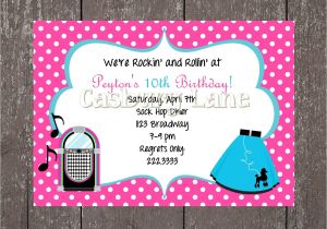 50s Party Invitation Templates Free 50 39 S Party Invites and Party Tags 50 39 S Party