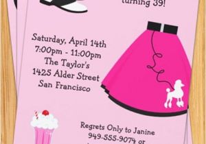 50s Party Invitation Templates Free 50 39 S Poodle Skirt Party Invitation